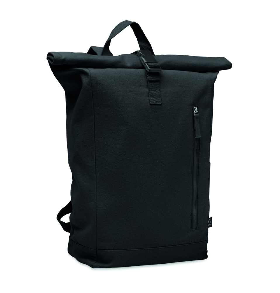 Logo trade promotional merchandise image of: Roll top backpack 390 gr/m²