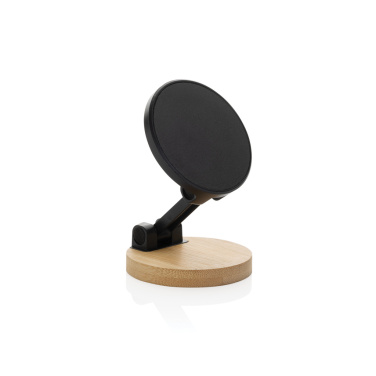 Logotrade business gift image of: Magmount RCS recycled plastic and bamboo phone stand