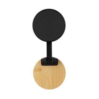 Logo trade business gift photo of: Magmount RCS recycled plastic and bamboo phone stand