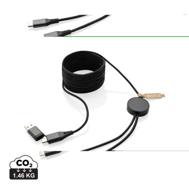 Logo trade promotional product photo of: Terra RCS recycled PET 3 meter  4-in-1 cable