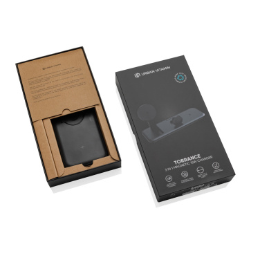 Logo trade corporate gifts image of: Urban Vitamin Torrance 3 in 1 magnetic 15W charger