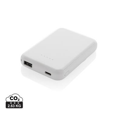 Logotrade promotional gift image of: Stellar RCS recycled plastic 5000 mah 5W magnetic powerbank
