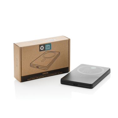 Logotrade advertising products photo of: Orion RCS recycled aluminum 5000 mah 5W magnetic powerbank