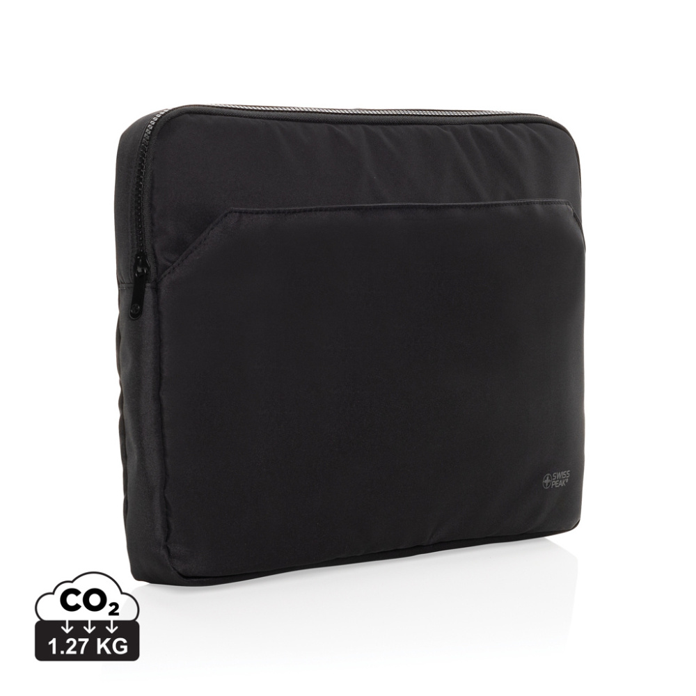 Logotrade business gift image of: Swiss Peak Aware™ RPET Essential 15.6 inch laptop sleeve