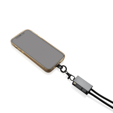 Logotrade promotional gift image of: Terra RCS recycled PET phone cord with dual charge cable