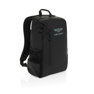 Logo trade promotional gift photo of: Lima Aware™ RPET water resistant 15.6 laptop backpack
