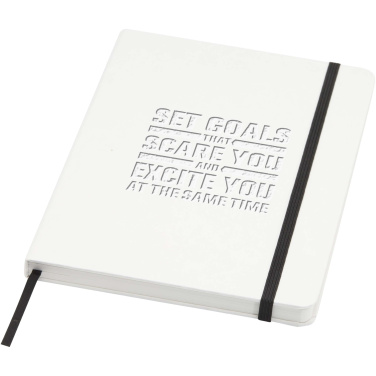 Logo trade promotional merchandise image of: Holm A5 stone paper hard cover notebook with lined pages