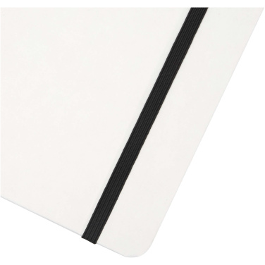 Logo trade promotional merchandise picture of: Holm A5 stone paper hard cover notebook with lined pages