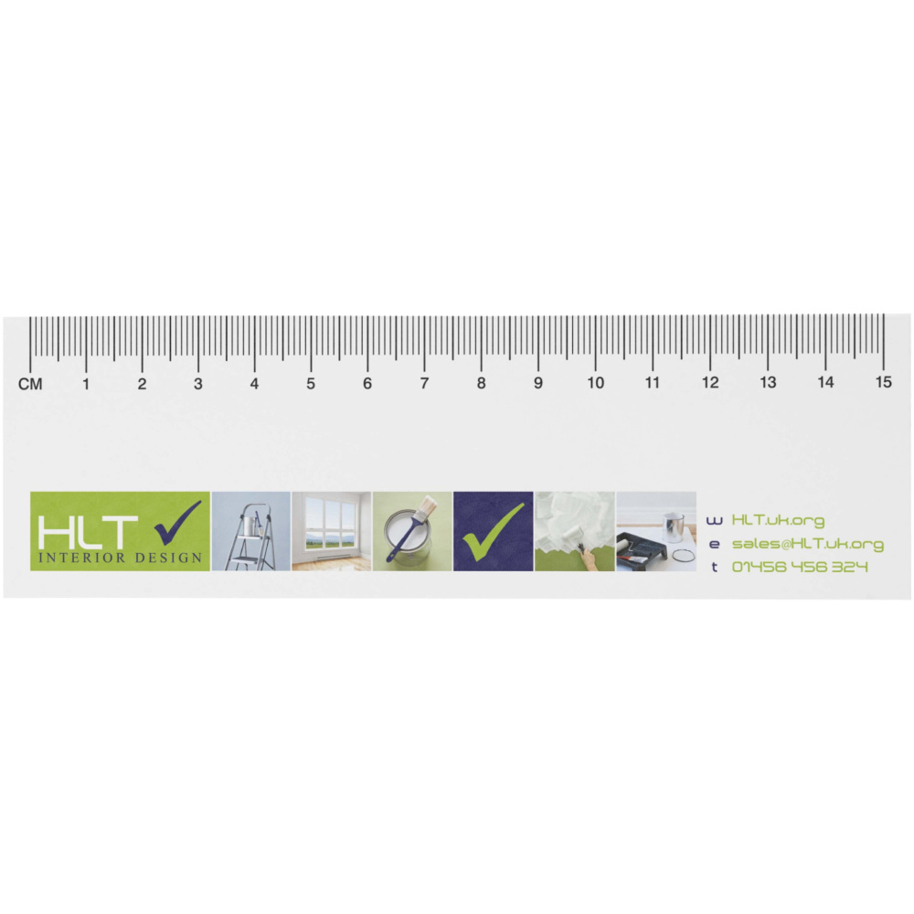 Logo trade promotional merchandise image of: Sticky-Mate® recycled sticky notes with printed 15 cm ruler