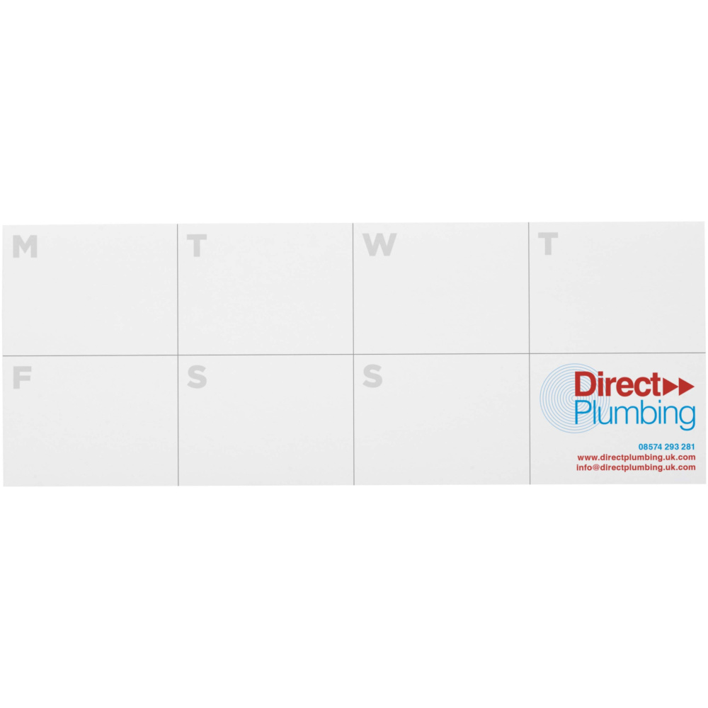 Logo trade promotional items image of: Sticky-Mate® recycled sticky notes with printed planner