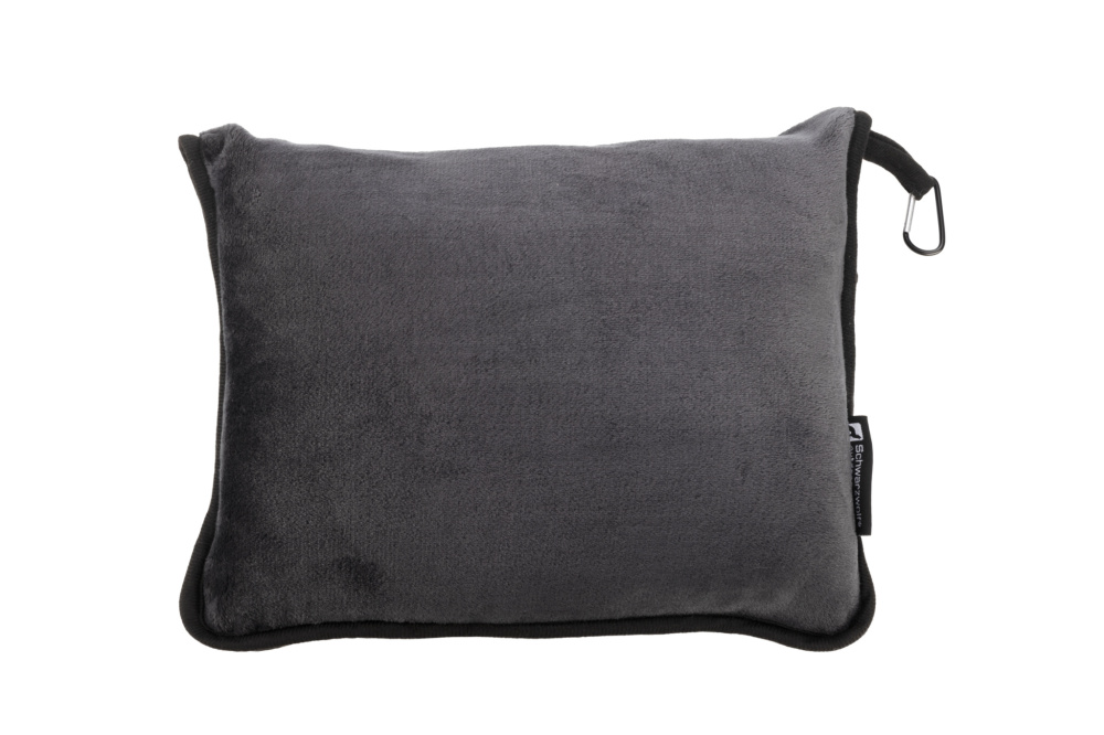 Logo trade promotional merchandise photo of: Blanket and pillow 2 in 1 AMIATA Schwarzwolf