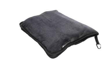 Logo trade promotional gifts image of: Blanket and pillow 2 in 1 AMIATA Schwarzwolf