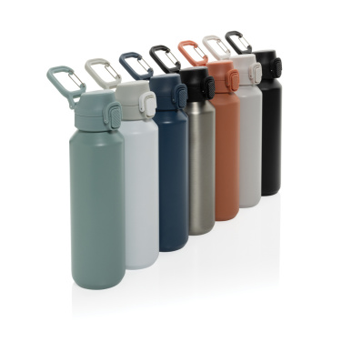 Logotrade promotional product picture of: Via RCS Re-steel lockable sport bottle 600ML