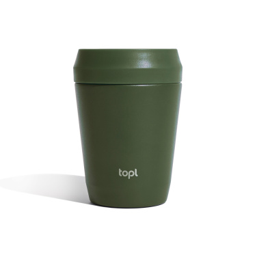 Logo trade promotional gifts image of: Topl Recycled Steel To Go Tumbler Patented 360 Lid 235ml