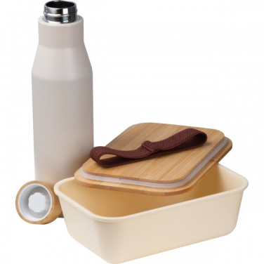 Logo trade promotional gifts image of: Set Lunchbox with stainless steel bottle Toronto