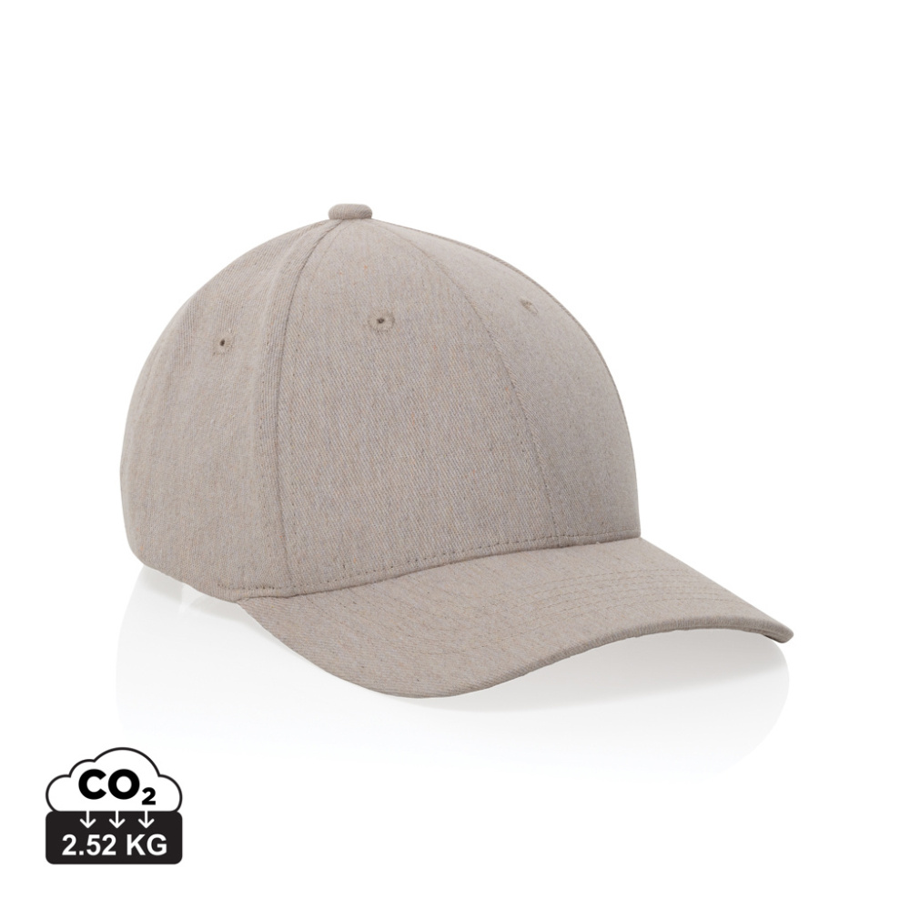 Logotrade promotional giveaway image of: Milo AWARE™ recycled heather 6 panel cap 200gr