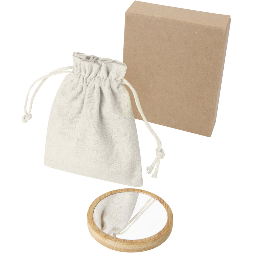 Logo trade corporate gifts image of: Lustre bamboo mirror