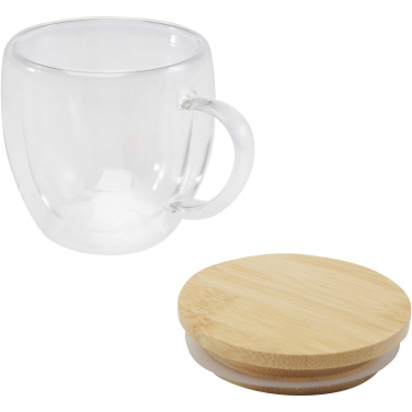Logotrade business gifts photo of: Lenora 250 ml glass cup with bamboo lid