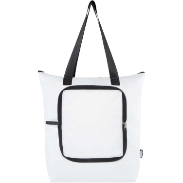 Logo trade corporate gift photo of: EcoFold RPET foldable tote cooler bag 15L