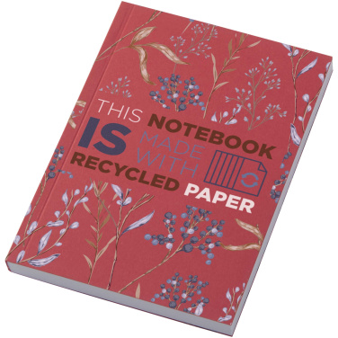 Logo trade promotional items image of: Novella Austen A6 recycled soft cover notebook - 100 sheets