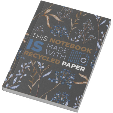 Logo trade promotional products image of: Novella Austen A6 recycled soft cover notebook - 100 sheets
