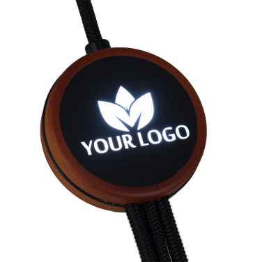 Logo trade promotional gift photo of: Cable 3in1 with illuminated logo - LH-ZM04
