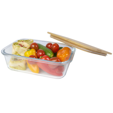 Logo trade business gift photo of: Roby glass lunch box with bamboo lid