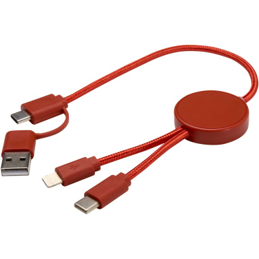 Logo trade advertising products picture of: Citala 5-in-1 recycled plastic 30 cm data sync and 27W fast charge cable