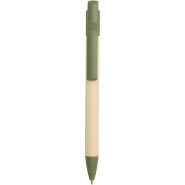 Logo trade corporate gifts image of: Liliana sugarcane paper ballpoint pen (blue ink)