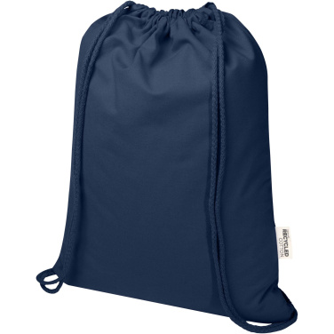 Logo trade advertising products picture of: Oregon Blend 140 g/m² GRS recycled drawstring bag 5L