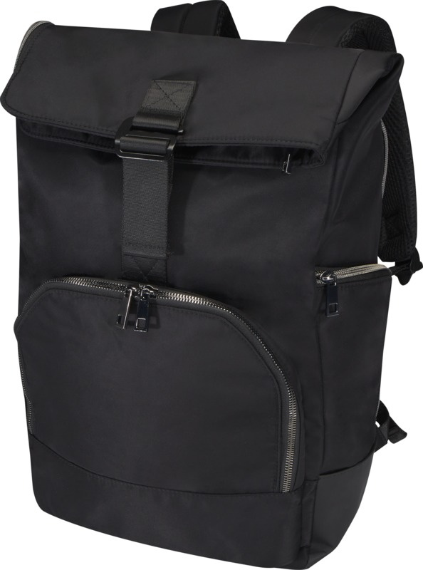 Logo trade business gifts image of: Rhine 15” GRS recycled rolltop backpack 18L