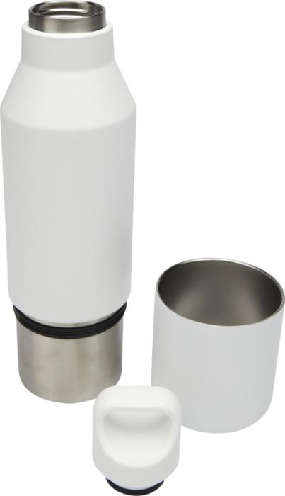 Logo trade promotional giveaways picture of: Odessy 600 ml RCS certified recycled stainless steel insulated bottle with 300 ml cup