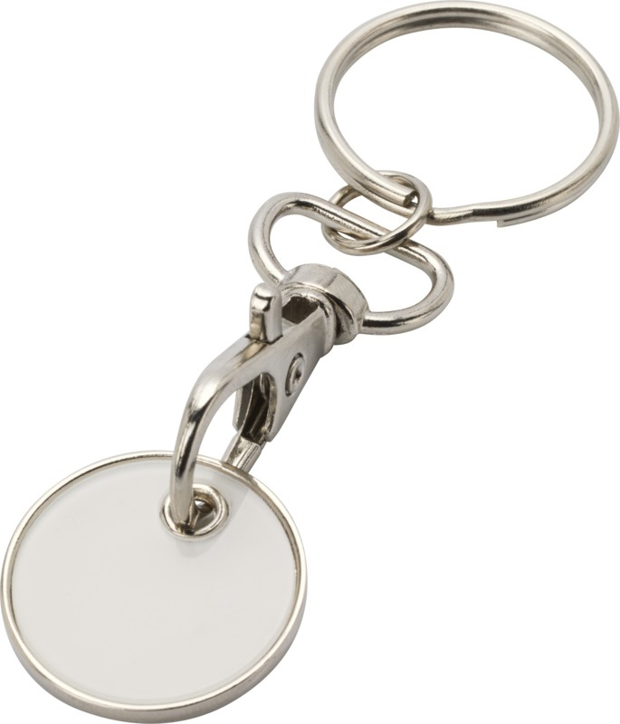 Logo trade corporate gift photo of: Rory keyring with trolley coin
