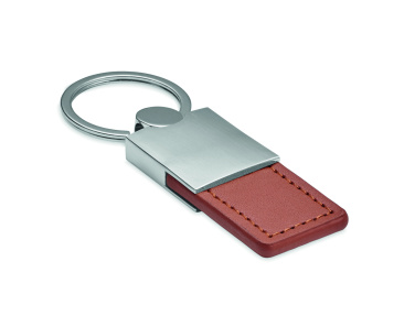 Logo trade corporate gift photo of: PU and metal key ring Helsinki