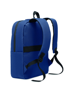 Logo trade promotional items image of: Slim 15 inch laptop backpack made of 600D RPET polyester with a 210D lining and customizable printing