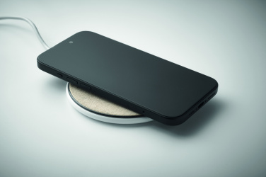 Logo trade corporate gifts picture of: Cork wireless charger 15W