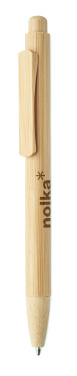 Logo trade promotional giveaway photo of: Bamboo automatic ball pen