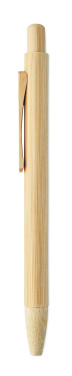 Logo trade promotional gift photo of: Bamboo automatic ball pen