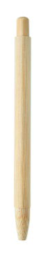 Logo trade promotional giveaways picture of: Bamboo automatic ball pen