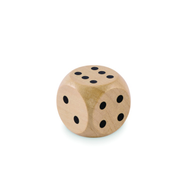 Logo trade advertising product photo of: Schima wooden dice 3cm dia