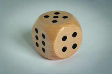 Logo trade promotional product photo of: Schima wooden dice 5cm dia