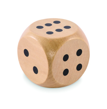 Logo trade promotional gifts image of: Schima wooden dice 5cm dia