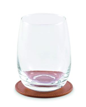 Logotrade promotional products photo of: Round coaster in PU