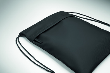 Logo trade promotional merchandise picture of: Drawstring bag in 600D RPET