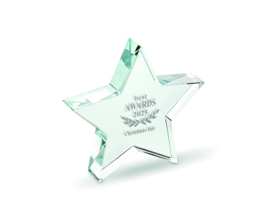 Logo trade promotional merchandise image of: Glass star award