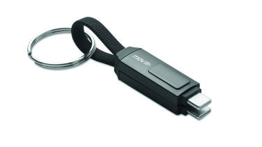 Logo trade business gifts image of: 60W charging cable keyring