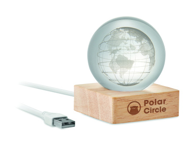 Logo trade promotional item photo of: LED globe glass ball