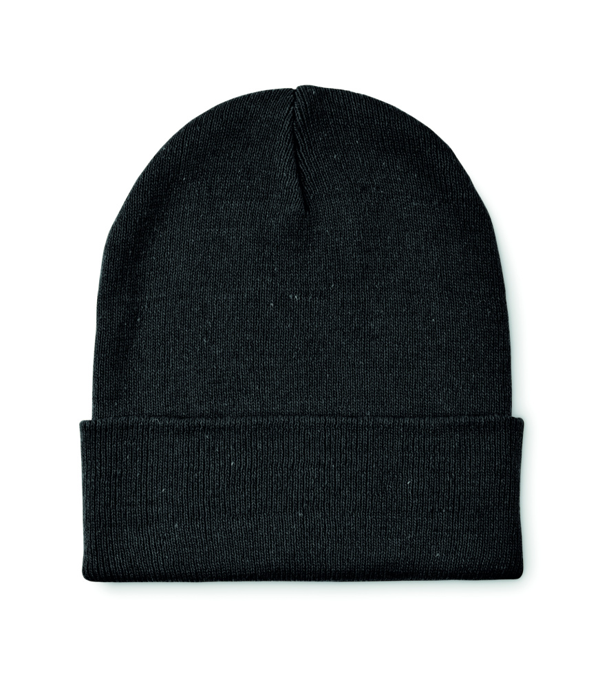 Logo trade promotional items image of: Knitted beanie with cuff