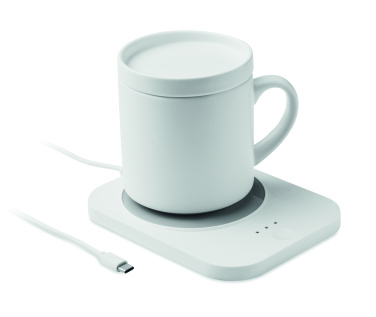 Logotrade advertising products photo of: Wireless charger mug warmer set