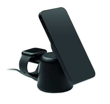 Logo trade promotional giveaway photo of: 3 in 1 wireless charger 15W